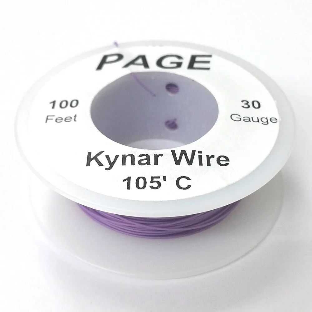 100' Page 30AWG VIOLET KYNAR Insulated Wire Wrap Wire 100 Foot Roll  Made In USA